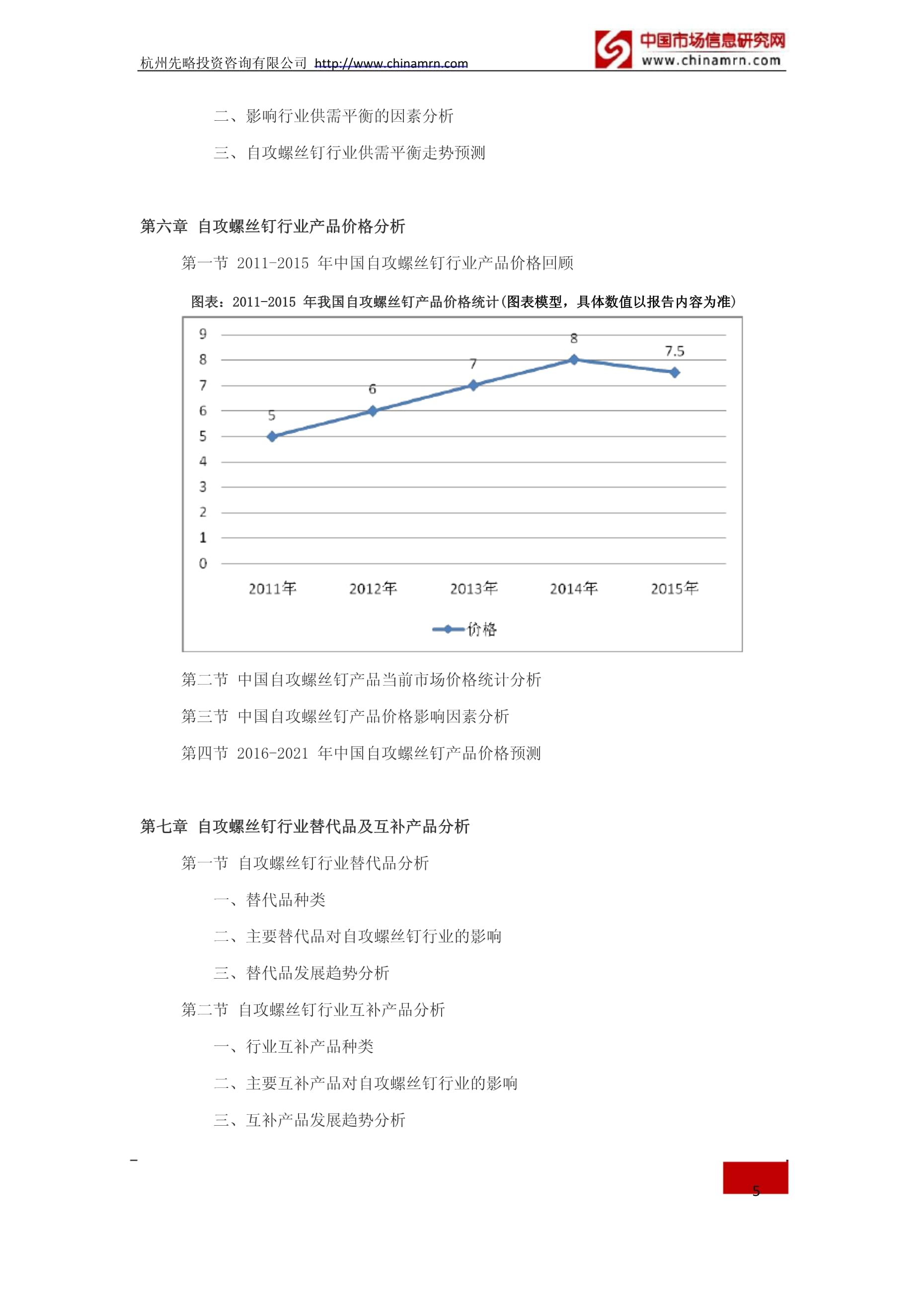 2016-2021年自攻螺絲釘行業深度調查及發展前景研究報告——專注于市場信息咨詢與調查